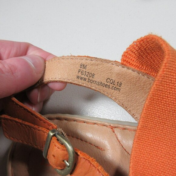 Born womens orange Tusayan flat slingback sandals 8 M - Picture 4 of 8